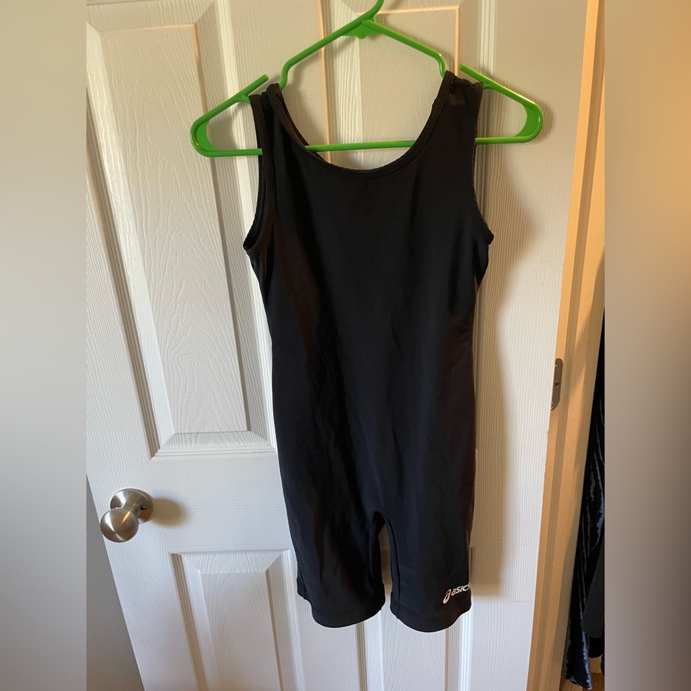 Women's ASICS Modified Singlet - Black Body Suit - Onesie